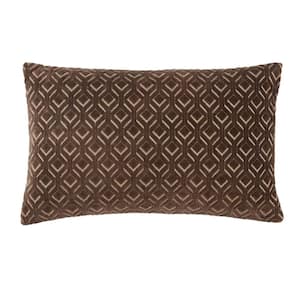 Lorient Taupe/Silver 13 in. x 21 in. Polyester Fill Throw Pillow
