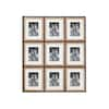 Litton Lane 5 in. x 7 in. Large Metal and Wood Wall Art Photo Display with  9 Rectangular Wood Picture Frames 43618 - The Home Depot