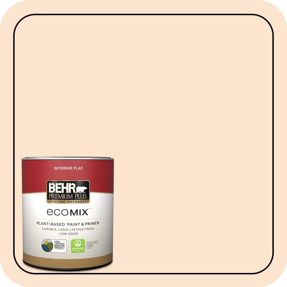 1 qt. #PPL-21 Sweet Peach Flat EcoMix Plant-Based Interior Paint & Primer price history on PriceWatchPro