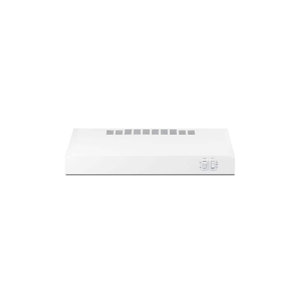 20" White Stainless Steel Convertible Under Cabinet Range Hood