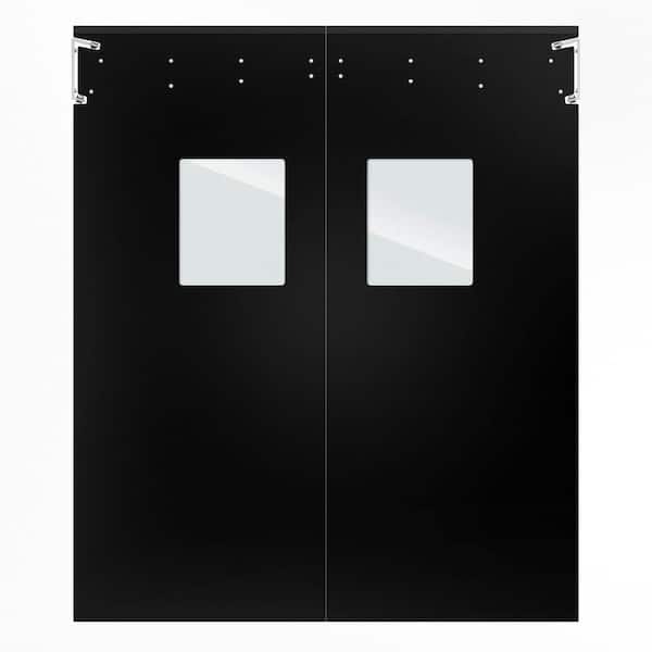 Aleco ImpacDor Optima 1/4 in. x 60 in. x 84 in. Single-Ply Black Impact Door