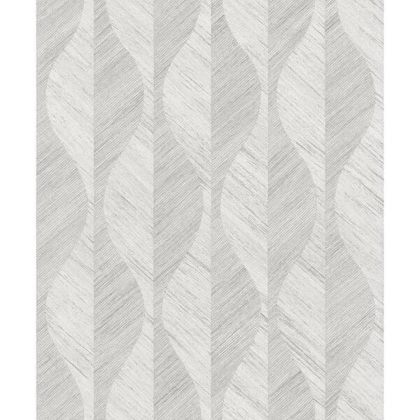 Advantage Oresome Silver Ogee Wallpaper Sample 4025-82503SAM - The Home ...