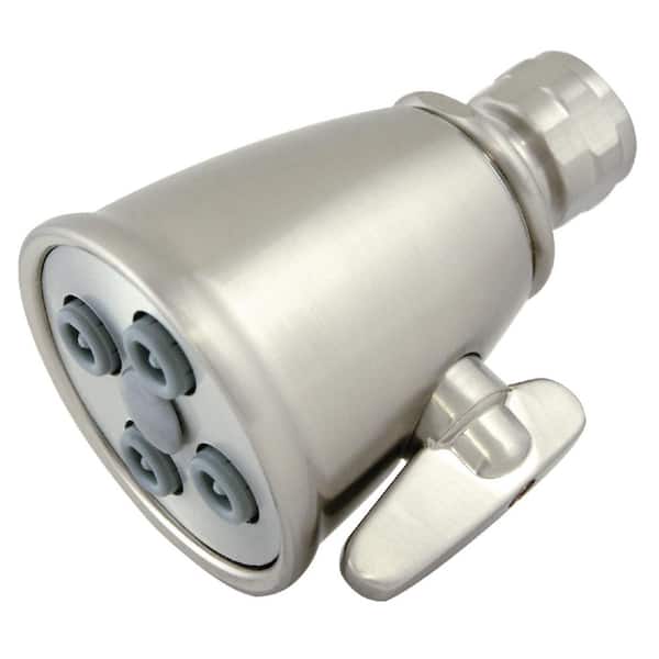 Kingston Brass 3-Spray 2.3 in. Single Wall Mount Fixed Shower Head in Brushed Nickel