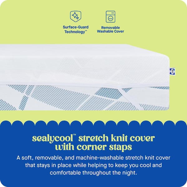 Dreamlife 3 in. King Gel Memory Foam Cooling Cover Mattress Topper
