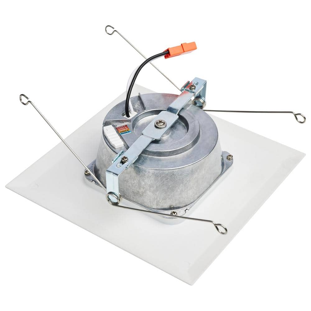 White Aluminum 4" Square LED Retrofit Downlight