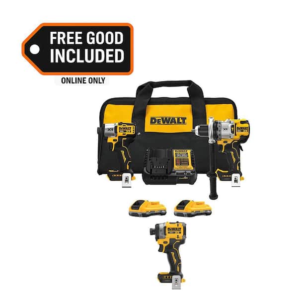 20-Volt MAX Lithium-Ion Cordless 2-Tool Combo Kit and Cordless Impact Driver w/ (2) 4.0 Ah Batteries, Charger & Kit Bag