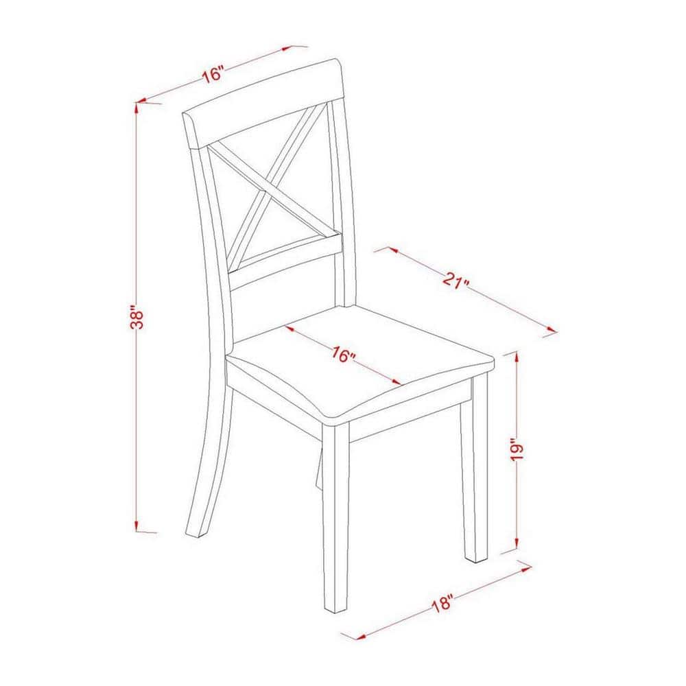 Linen White Faux Leather Upholstered Parsons Side Chair with Cross Back