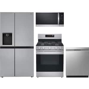 27 cu. ft. Standard Depth Refrigerator with 5 Burner Freestanding Gas Range and Dishwasher with QuadWash