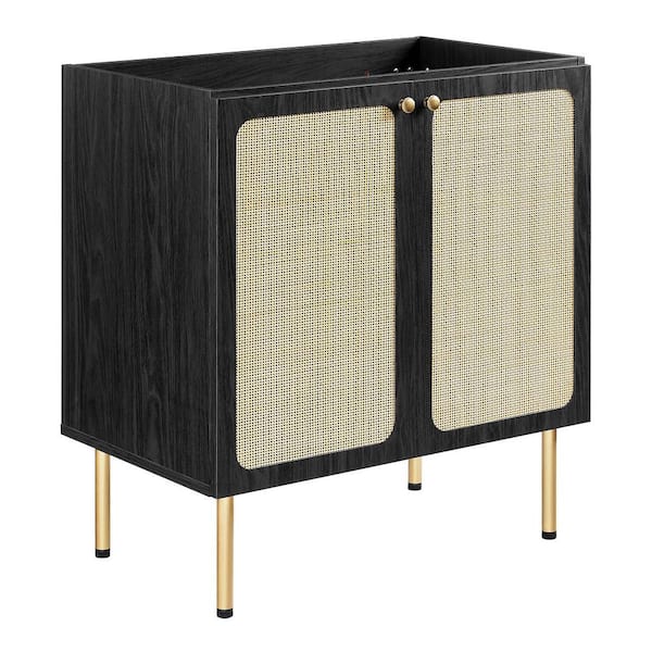 MODWAY Chaucer 29.5 in. W x 18 in. D x 32.5 in. H Bath Vanity Cabinet without Top in Black
