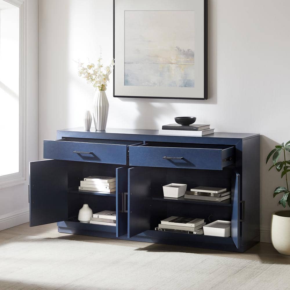 Isla Navy MDF Modern Sideboard Buffet Cabinet with Storage