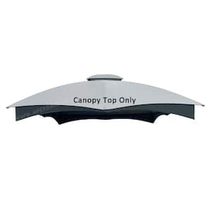 10 ft. x 12 ft. Replacement Canopy Top for Allen Roth Gazebo #TPGAZ17-002 (Canopy Top Only) in Grey