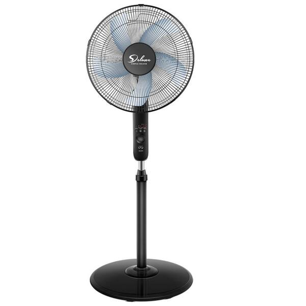 cadeninc Oscillating 16 in. 3Speed Adjustable Pedestal Floor Fan in
