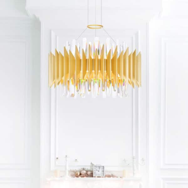 Cityscape 12 Light Chandelier With Satin Gold Finish