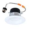 HALO LT 4 in. Selectable 5CCT IC Rated Indoor Integrated LED Recessed Light with Baffle Trim, 600 Lumens, Matte White LT4069FS1EWHR