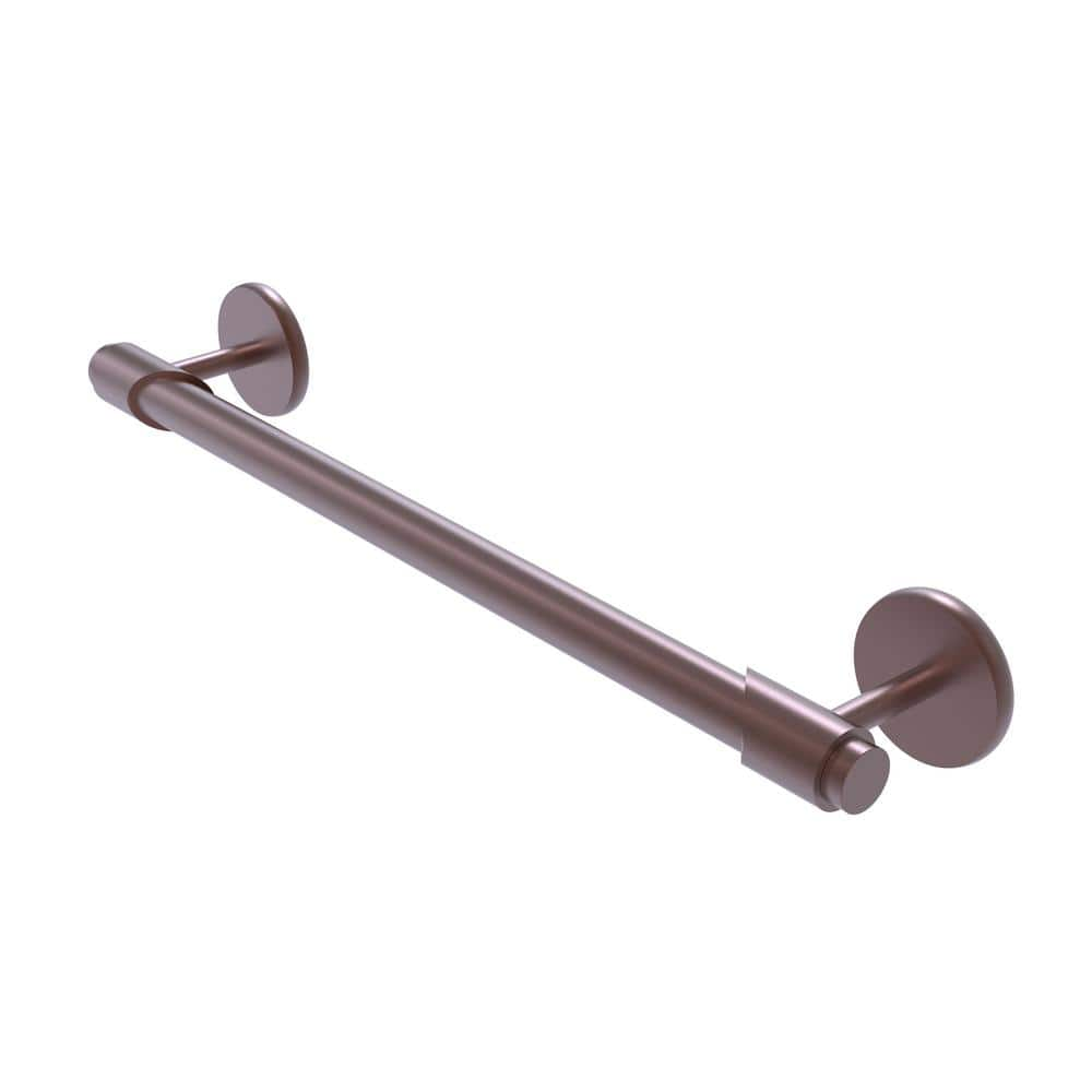 Allied Brass Tribecca Collection 18 in. Wall Mounted Single Towel Bar in Antique Copper