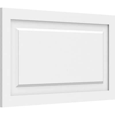 5/8 in. x 2-2/3 ft. x 1-1/2 ft. Harrison Raised Panel White PVC Decorative Wall Panel