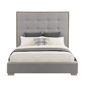 Remi Gray Queen Stain-Resistant Platform Bed