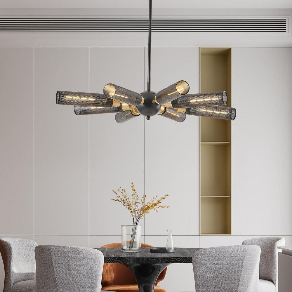 34 in 8-light Luxury Black Chandelier Large Ceiling Lighting for Living Room Dining Light Fixture Dining Room Kitchen price history on PriceWatchPro