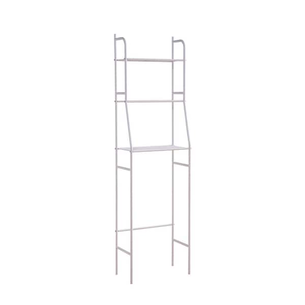 Tileon 22.50 in. W x 65.00 in. H x 10.00 in. D White Over The Toilet Storage with 3-Shelves, Bath Etagere