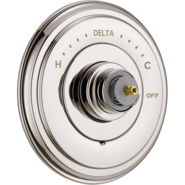 Delta 1-Handle Wall Mount Temperature Control Valve Trim Kit in Polished Nickel (Valve and Handle Not Included)
