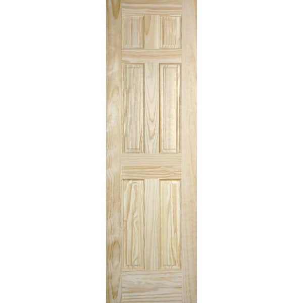 Masonite 24 in. x 80 in. 6 Panel Radiata Solid Core Unfinished Pine Interior Door Slab