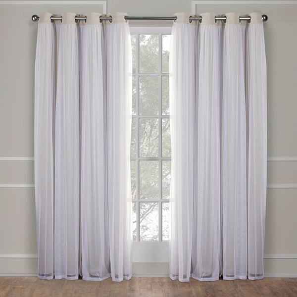 Exclusive Home Curtains Catarina Sand, Exclusive Home Curtains Catarina Layered Solid