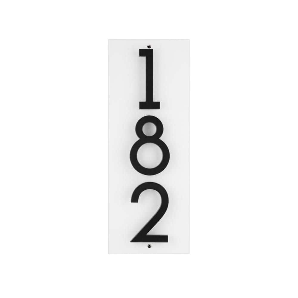 Floating Stand-Off 3-Number Vertical Sign, White /w/ Black Modern Font Numbers price history on PriceWatchPro