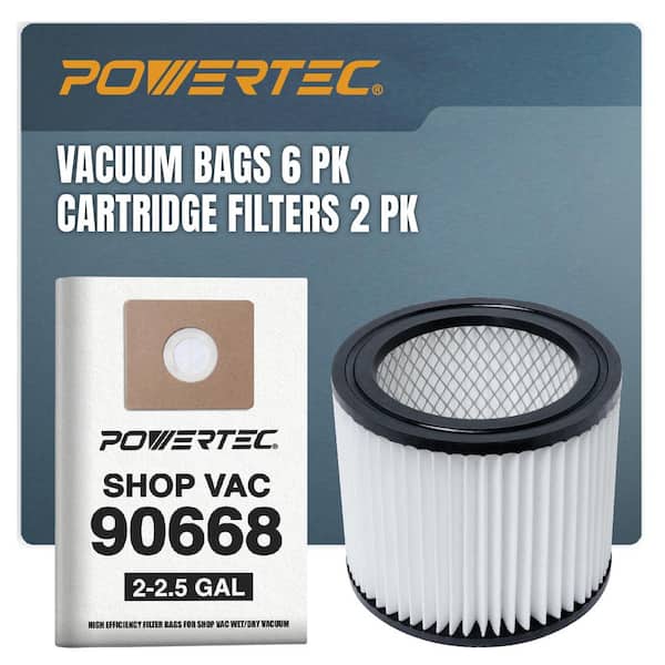 2-2.5 Gal. 9066800 Type B Filter Bags and Type AA Cartridge Filters Fit Most 4 Gal. and Less Shop-Vac Wet Dry Vacuum