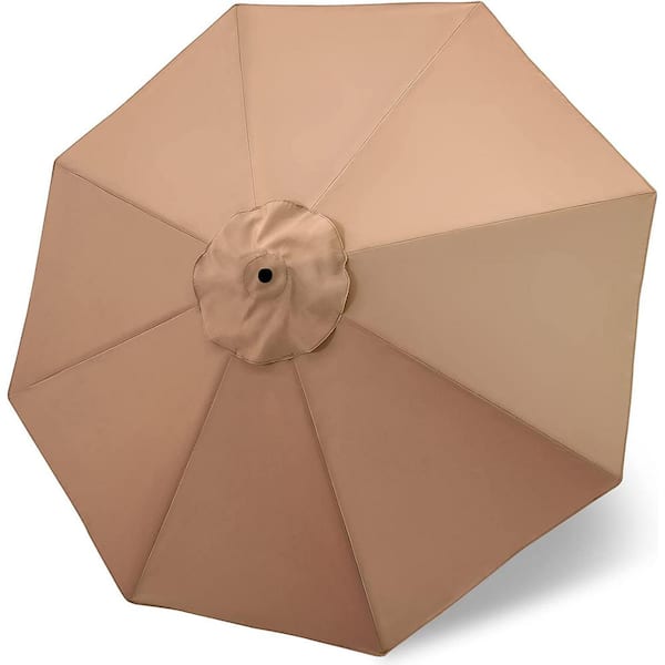 Cubilan Patio Umbrella 9 ft Replacement Canopy for 8 Ribs-Khaki, market