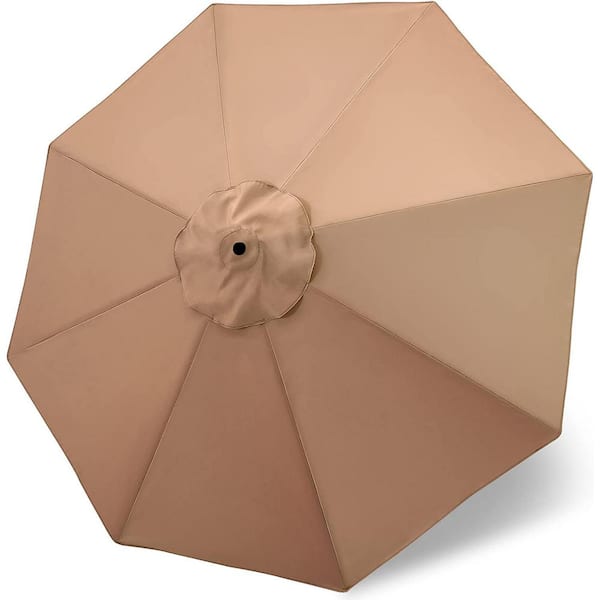 Cubilan 9 ft. Market Patio Umbrella Replacement Canopy for 8 Ribs, in Khaki