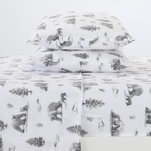 3-Piece Multi-Colored 100% Turkish Cotton Twin Premium Flannel Sheet Set