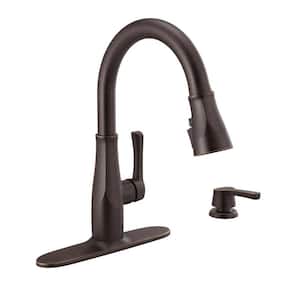 Owendale Single-Handle Pull-Down Sprayer Kitchen Faucet with ShieldSpray Technology in Venetian Bronze