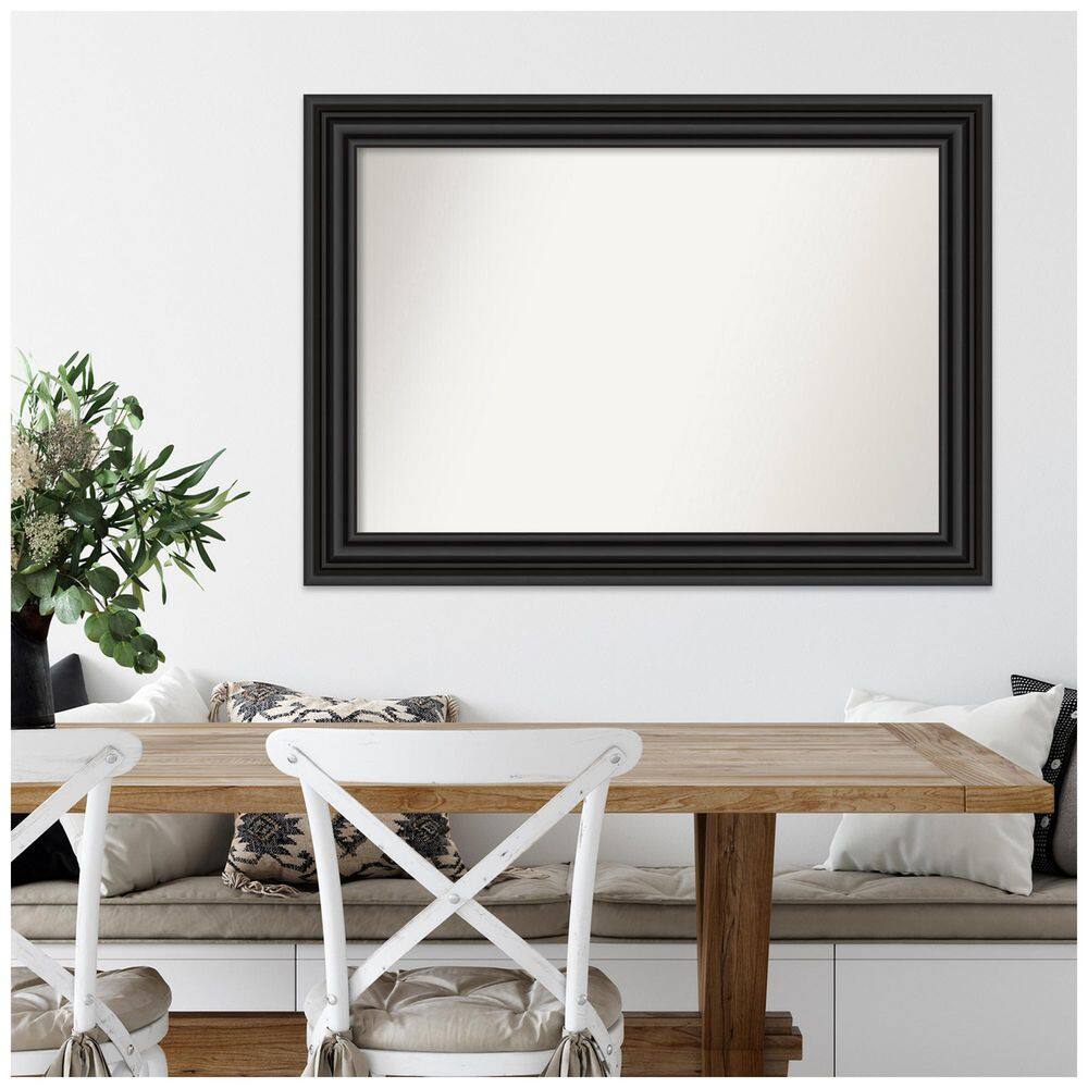 Colonial Black Rectangular Wall Mirror with Polystyrene Frame