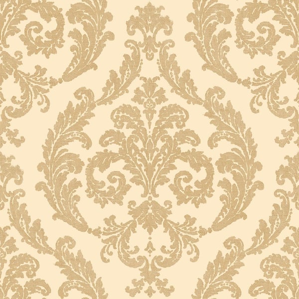 Unbranded Palazzo Majestic Damask Motif Design Wallpaper in Gold