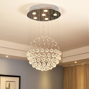 Albany 6-Light Clear Unique/Statement Chandelier with Crystal Accents