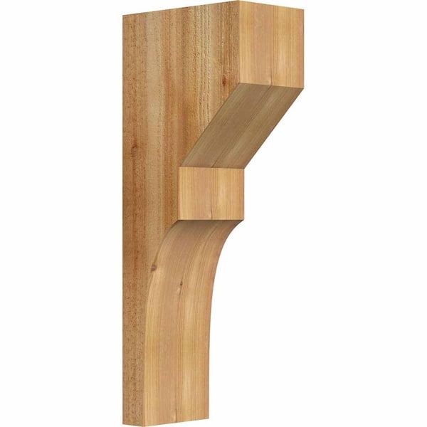 Ekena Millwork 6 in. x 10 in. x 26 in. Western Red Cedar Monterey Rough Sawn Corbel
