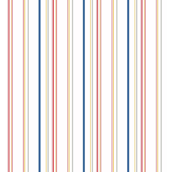 York Wallcoverings Brothers and Sisters V Wide Multi Stripes Multi-Color Paper Strippable Roll (Covers 56 sq. ft.)