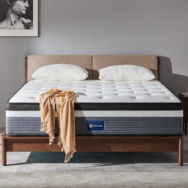 Potctz 10 in. Full Medium Hybrid Mattress,Bed-in-a-Box Mattress HD ...