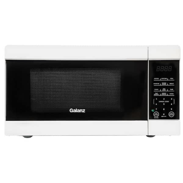 1.1 cu ft 1000W 20in. W Countertop Microwave Oven in White with 1-Touch Express Cooking