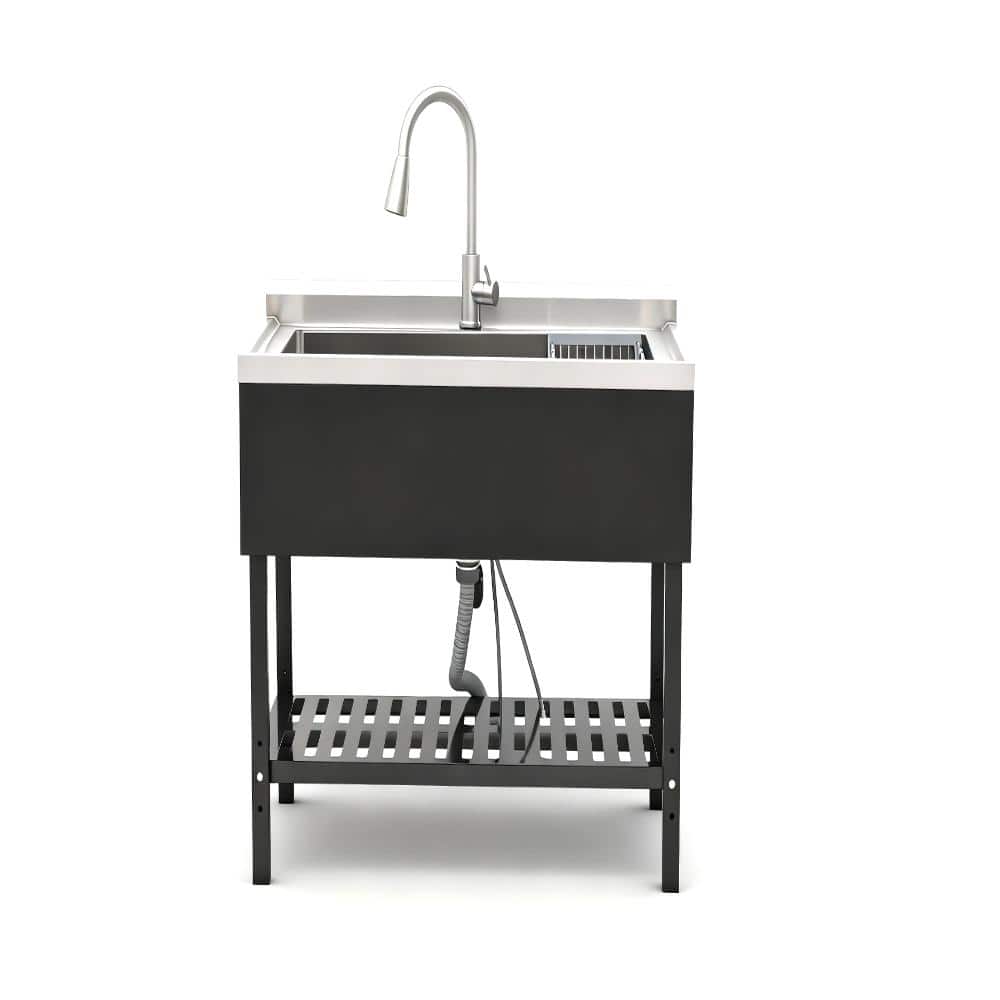 Stainless Steel Freestanding Utility Sink, Stable & Durable, Ideal for Home, Garage and Outdoor Use price history on PriceWatchPro