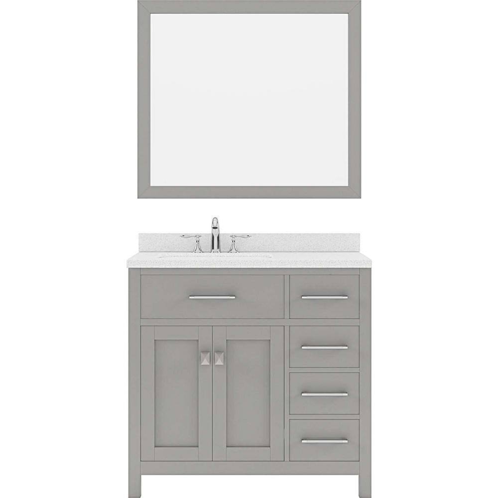 Virtu USA Caroline Parkway 36 in. W x 22 in. D x 35 in. H Single Sink