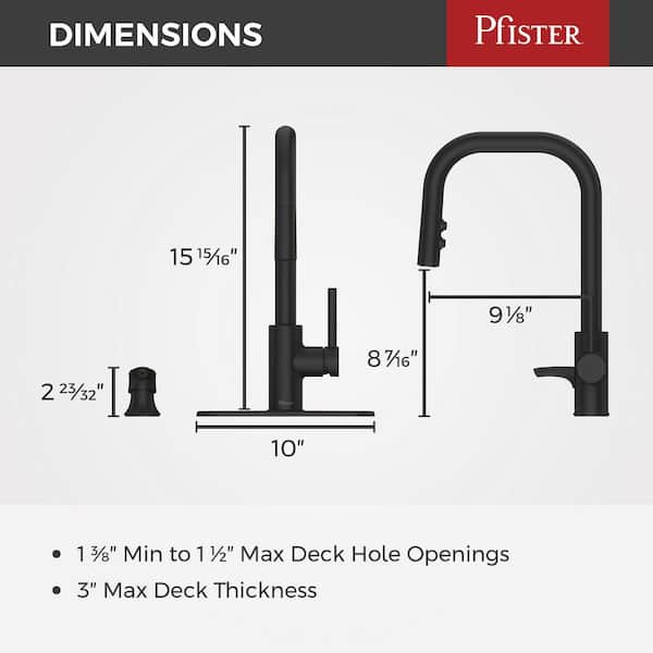 Pfister Zanna Single Handle Pull Down Sprayer Kitchen Faucet with