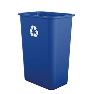 10 Gal. Blue Touchless Desk Side Trash Can (12-Pack)