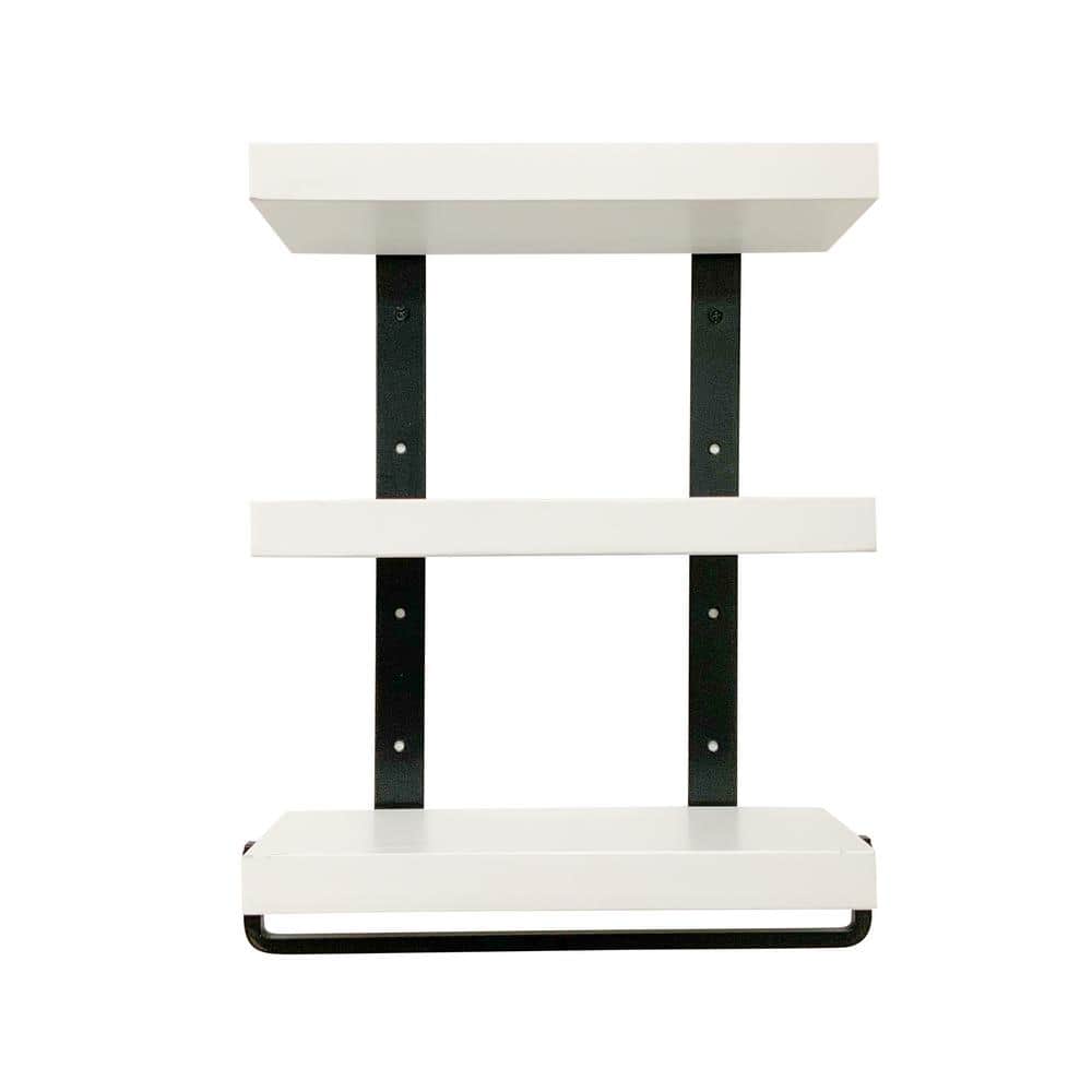 Industrial 3tier 5.5 in. x 16 in. x 23 in. White Pine Wood Floating