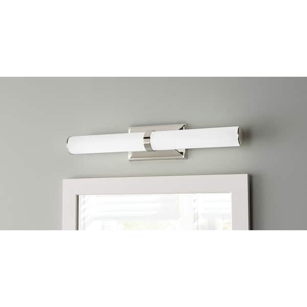 TRUE FINE 24 in. 3-Light Brushed Nickel Modern/Contemporary LED Bathroom  Vanity Light Bar TD120002W-LED - The Home Depot