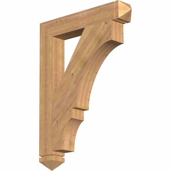 Ekena Millwork 5.5 in. x 48 in. x 36 in. Western Red Cedar Balboa Arts and Crafts Smooth Bracket