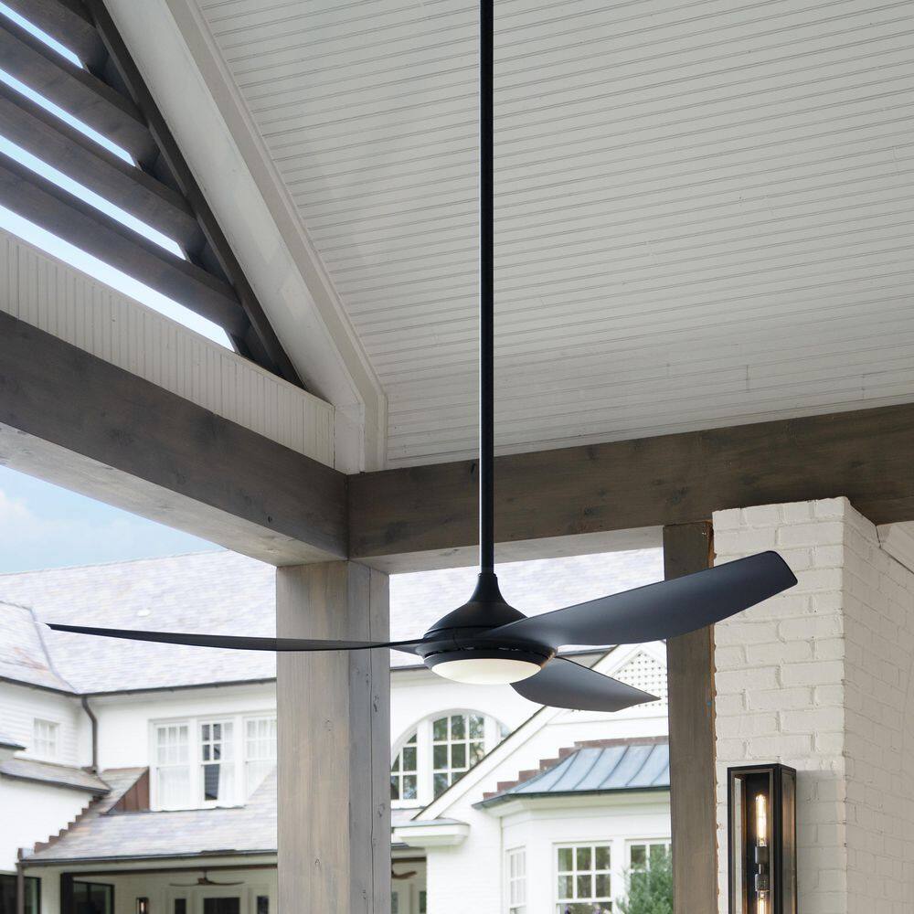 Talan 64.0 in. Indoor/Outdoor Integrated LED Matte Black Ceiling Fan with Remote Control price history on PriceWatchPro