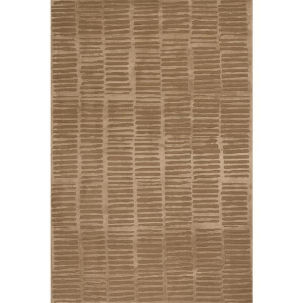 Cranbury Plush Textured Washable Sand 5 ft. x 8 ft. Indoor Area Rug