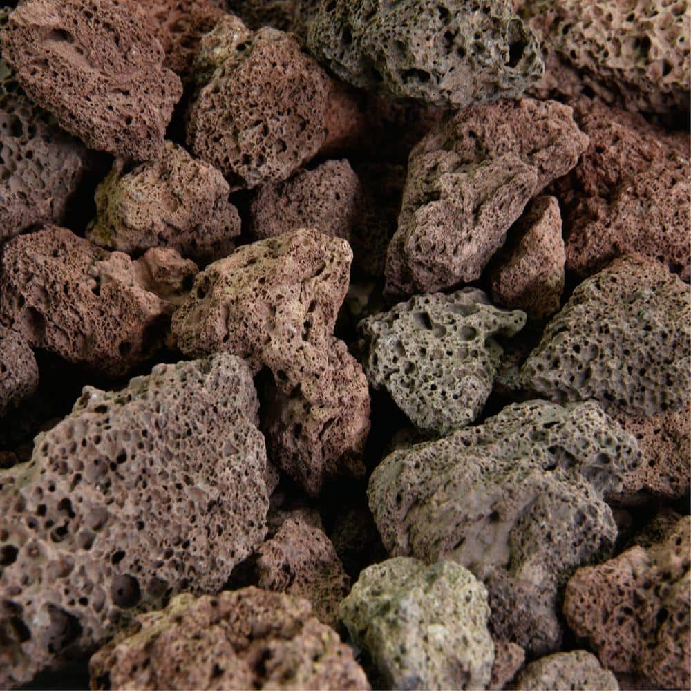 Red Volcanic Lava Rock for Fire Pits & Fireplaces, 10 Pounds
