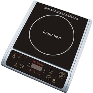 Single Burner 7.25 in. Black and Silver Induction Hot Plate